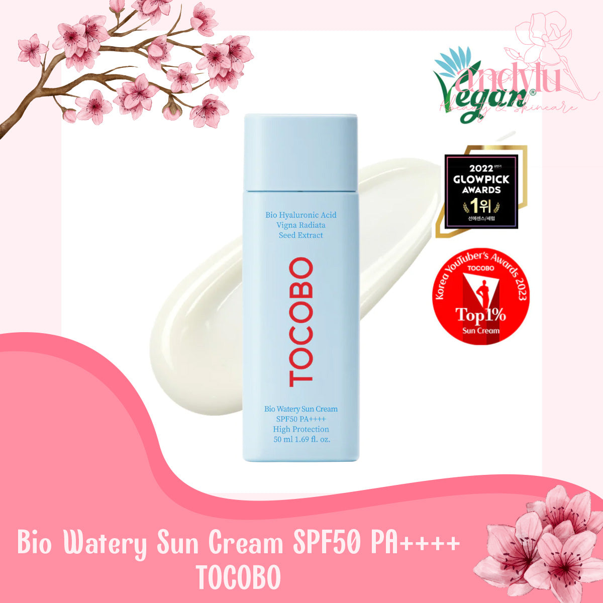 Bio Watery Sun Cream SPF50+ PA++++ ✨ TOCOBO