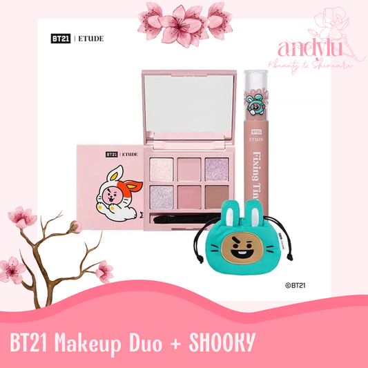 (EDICIÓN LIMITADA) BT21 MAKEUP DUO + bolsita ✨ ETUDE HOUSE