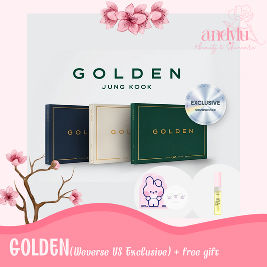 (AGOTADO) Jung Kook (BTS) ✨ GOLDEN (Weverse US Exclusive) + Free gifts